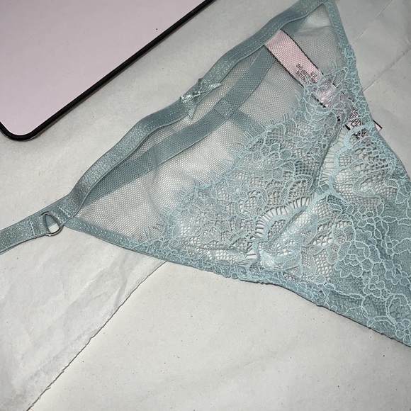 (L) Victoria's Secret Mesh & Lace VString THONG Panty - Picture 6 of 12